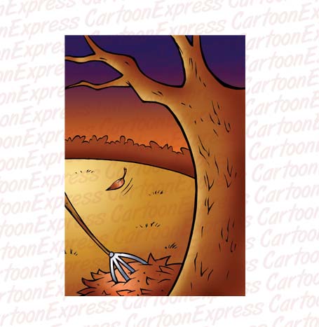 autumn leaves rake
